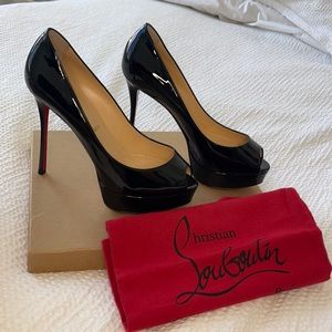 Christian louboutin fetsh peep 130 black